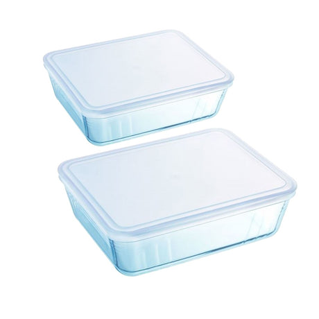 Image - Pyrex Cook & Freeze 2pc Rectangular Storage Set, 1.5L + 4L
