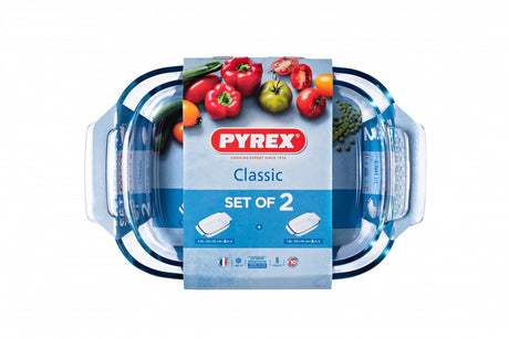 Image - Pyrex Classic Easy Grip 2pc Medium Roaster Set