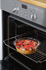 Image - Pyrex Cook & Heat Round Glass Food Container with Patented Microwave Safe Lid, 14x12x5cm