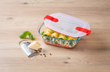 Image - Pyrex Cook & Heat Rectangular Glass Food Container with Patented Microwave Safe Lid, 23x15x6cm