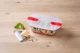 Image - Pyrex Cook & Heat Rectangular Glass Food Container with Patented Microwave Safe Lid, 23x15x6cm