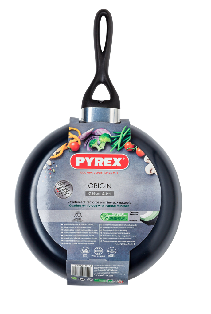 Image - Pyrex Origin+ Frying Pan 28cm, Black