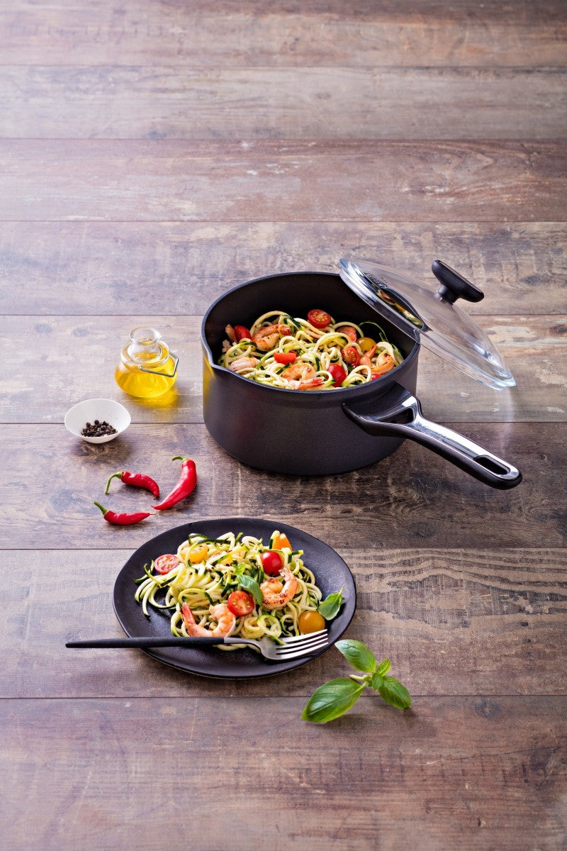 Image - Pyrex Origin+ Non-Stick Aluminium Induction Saucepan with Lid, 18cm