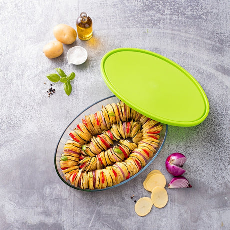 Image - Pyrex Cook & Store Oval Roaster with Lid, 3L