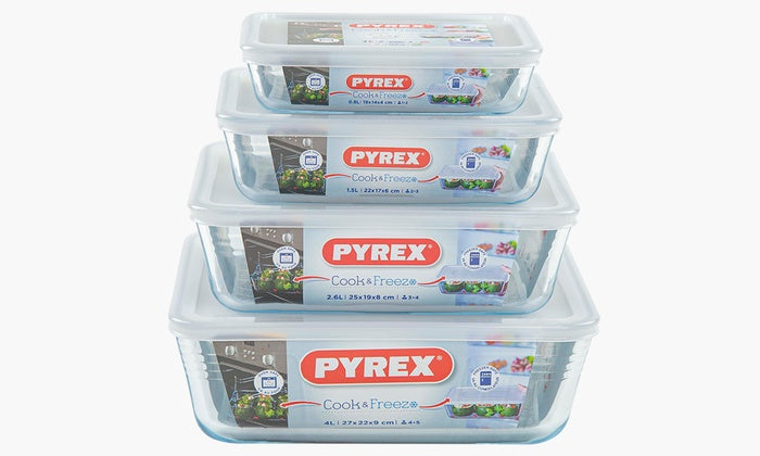 Image - Pyrex Cook & Freeze Rectangular Containers Set of 4