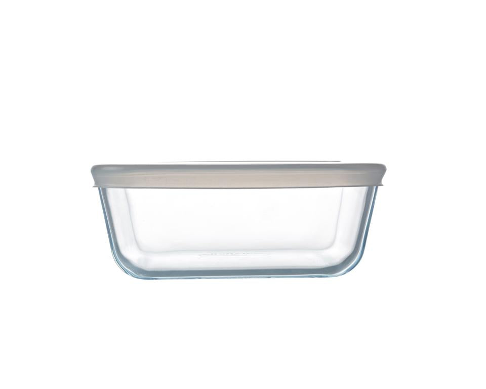 Image - Pyrex Cook & Freeze Glass Square Dish with Plastic Lid, 15x15cm