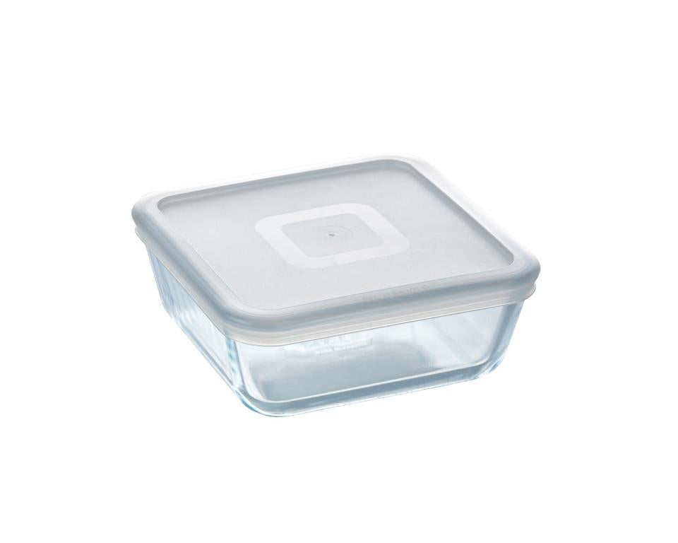 Image - Pyrex Cook & Freeze Glass Square Dish with Plastic Lid, 20x20cm