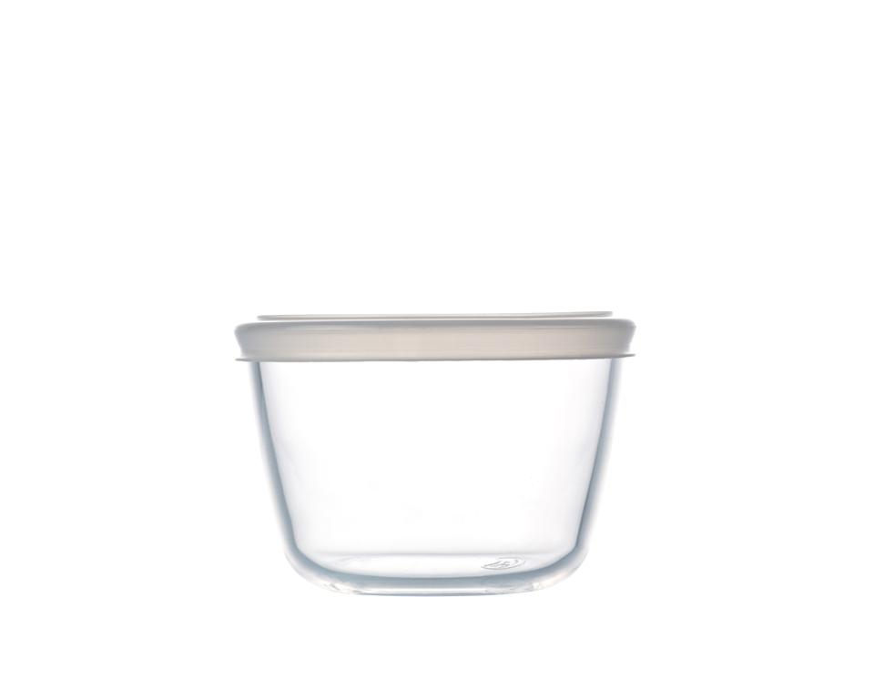 Image - Pyrex Cook & Freeze Glass Round Dish with Plastic Lid, 12cm