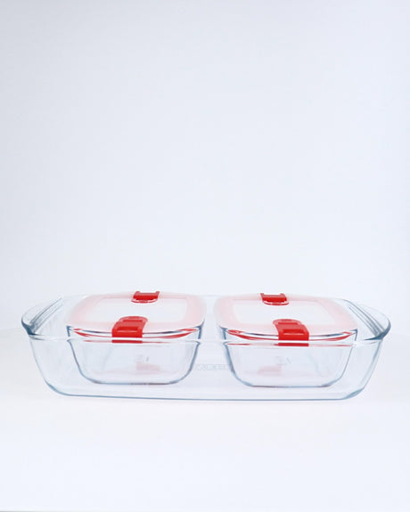 Image - Pyrex Cook & Store Food Containers with Roaster Set, 3pcs