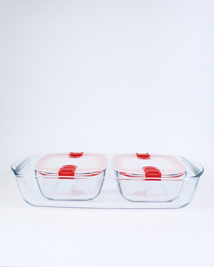 Image - Pyrex Cook & Store Food Containers with Roaster Set, 3pcs