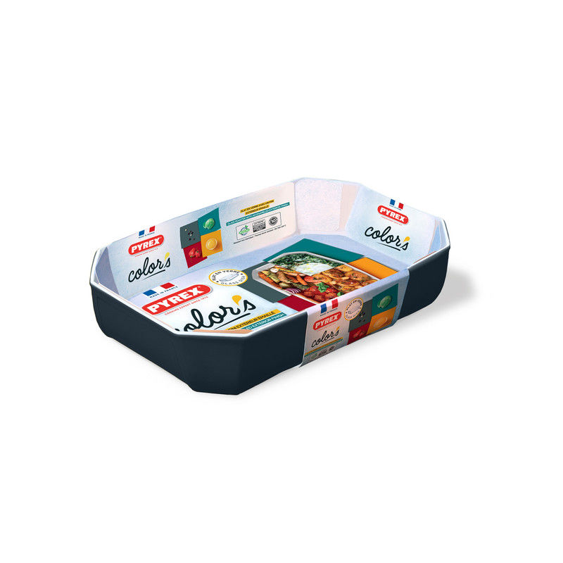 Image - Pyrex Color's Serving Platter, 33x22cm, Grey