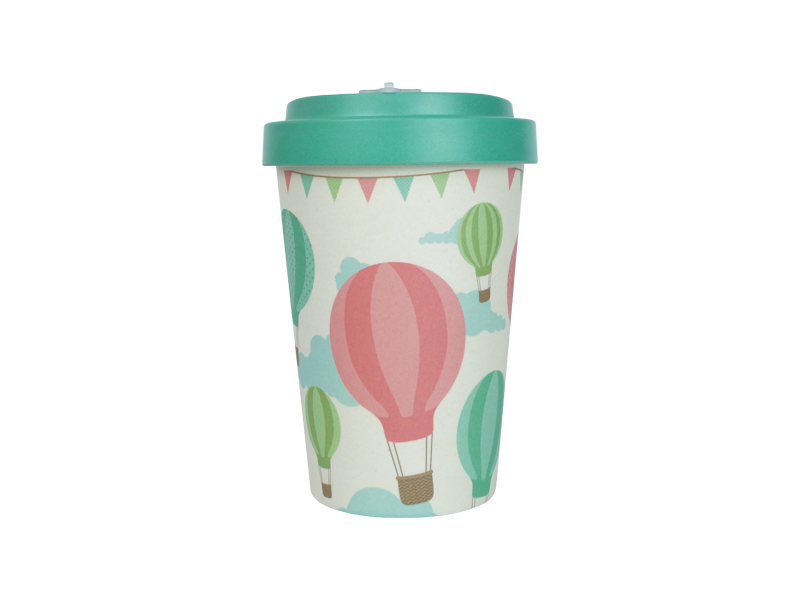 Image - WoodWay Eco Bamboo Fiber Cup, 400ml, Baloons