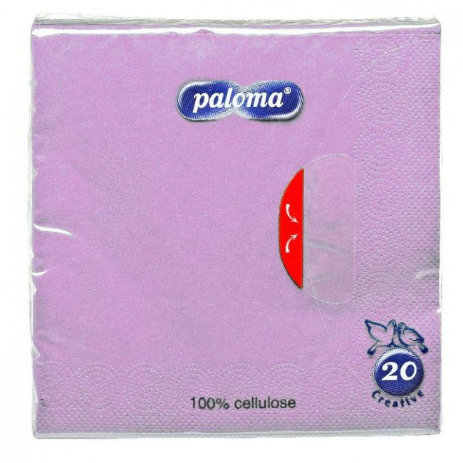 Image - Paloma 3 Ply Napkins, Pack of 20, Lavender