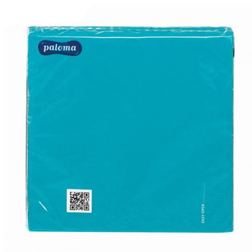 Image - Paloma 3Ply Napkins, 33cm, 20pcs, Aqua