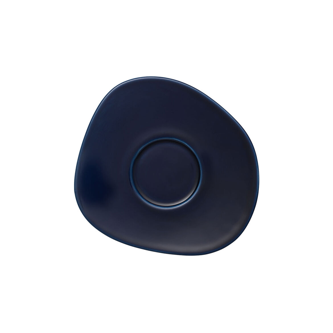 & Organic Dark Blue Coffee Cup Saucer 17.5cm