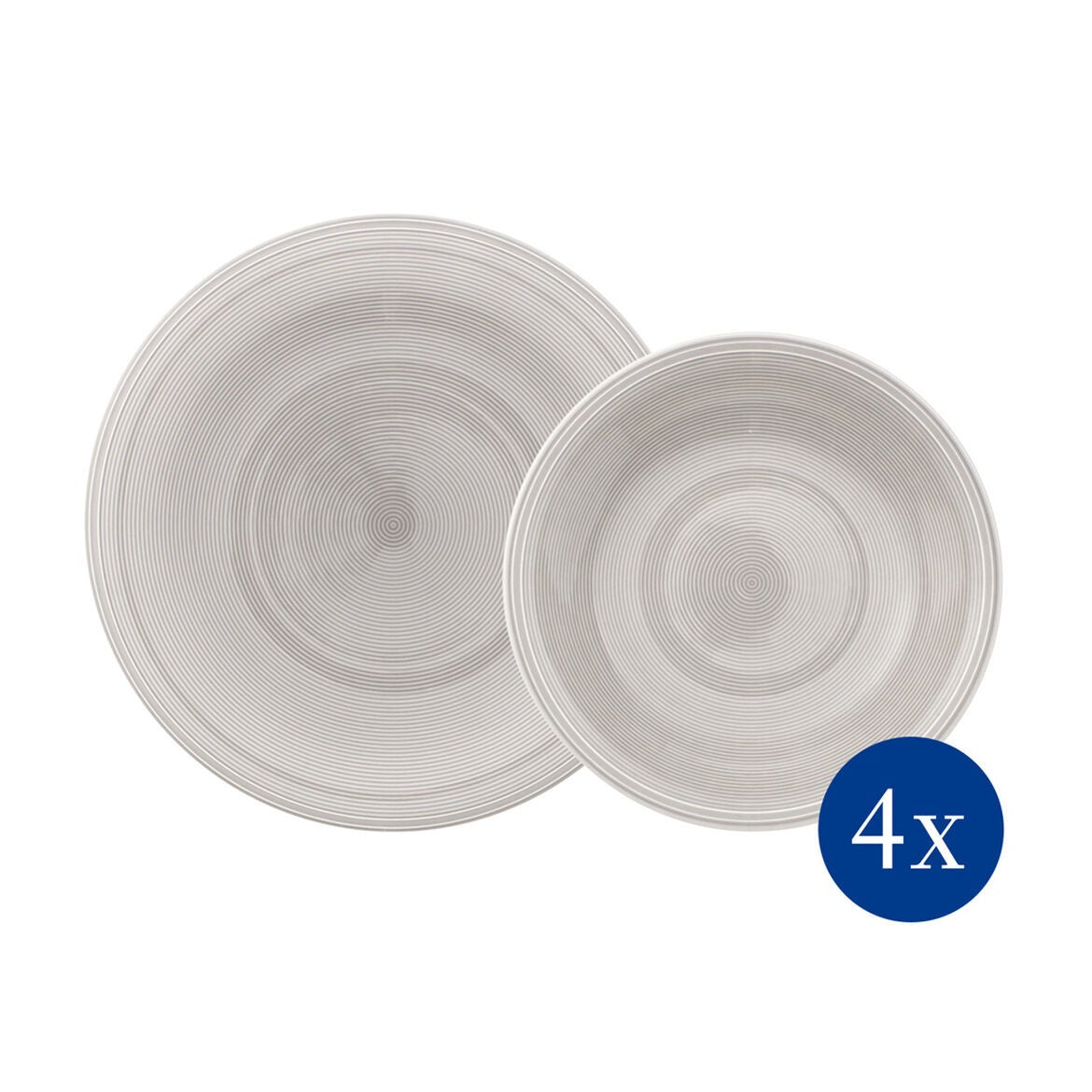 Image - Villeroy & Boch Color Loop Stone Dinner Set, Stone, 8 pieces