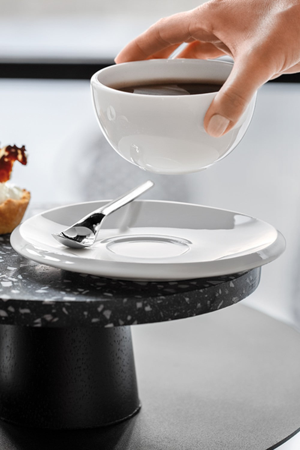 Image - Villeroy & Boch NewMoon Coffee Cup Saucer, White