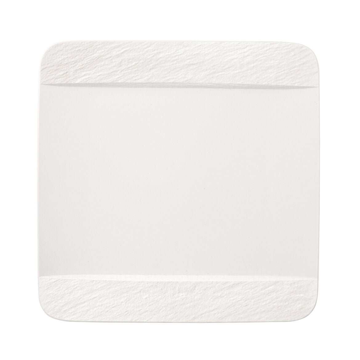 Image - Villeroy & Boch Manufacture Rock Blanc Square Dinner Plate, White, 28x28x2cm