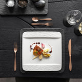 Image - Villeroy & Boch Manufacture Rock Blanc Square Dinner Plate, White, 28x28x2cm