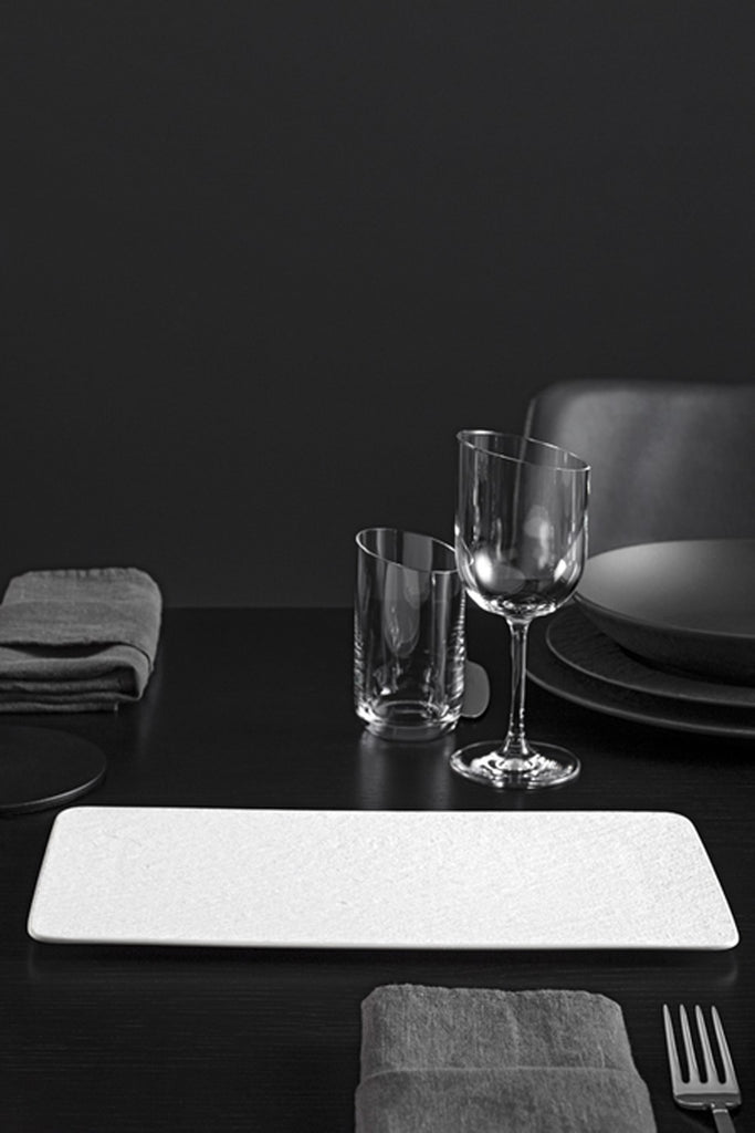 Image - Villeroy & Boch Manufacture Rock Blanc Rectangular Serving Plate, White, 35x18x1cm
