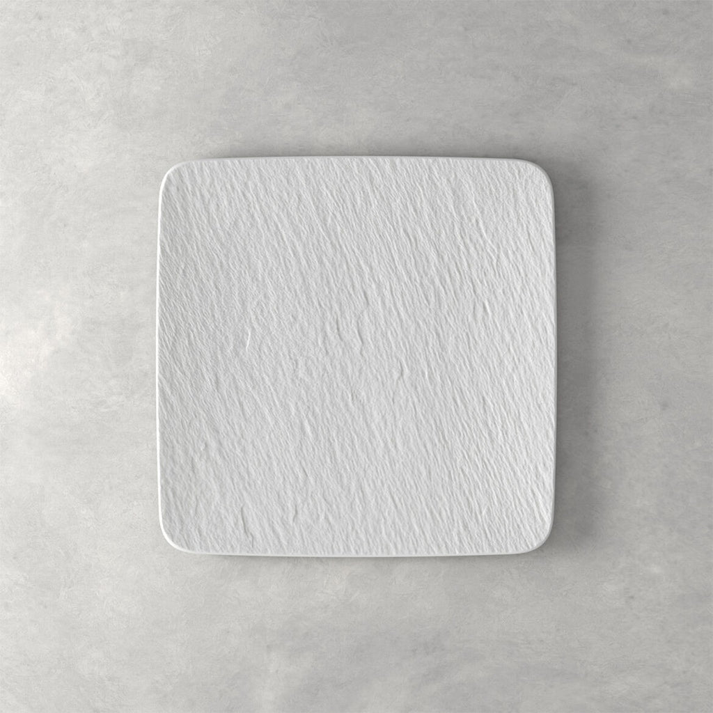 Image - Villeroy & Boch Manufacture Rock Blanc Square Serving/Gourmet Plate, White, 32.5x32.5x1.5cm