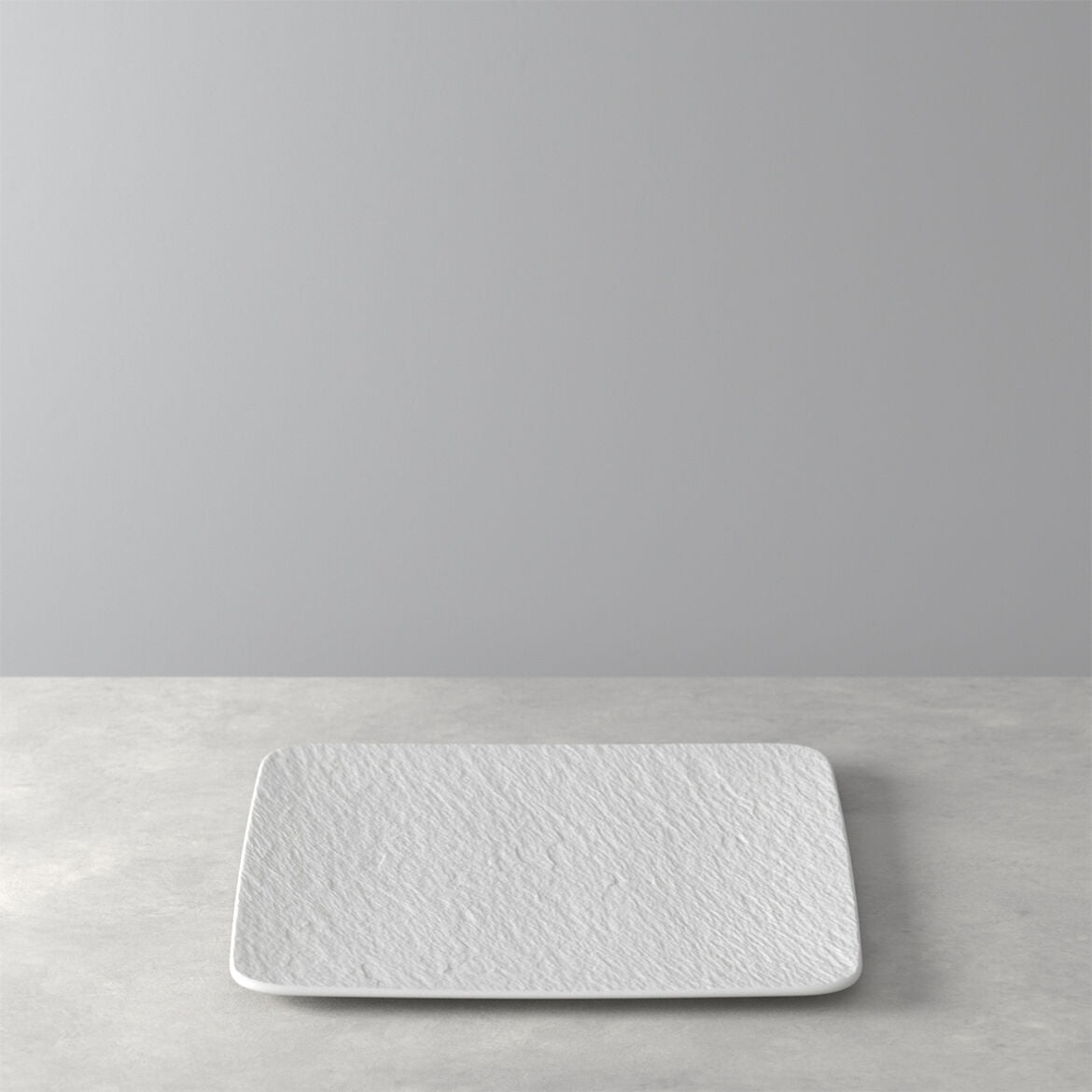 Image - Villeroy & Boch Manufacture Rock Blanc Square Serving/Gourmet Plate, White, 32.5x32.5x1.5cm