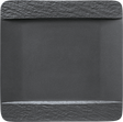 Image - Villeroy & Boch Manufacture Rock Square Dinner Plate, Black/Grey, 28x 28x2cm