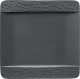 Image - Villeroy & Boch Manufacture Rock Square Dinner Plate, Black/Grey, 28x 28x2cm