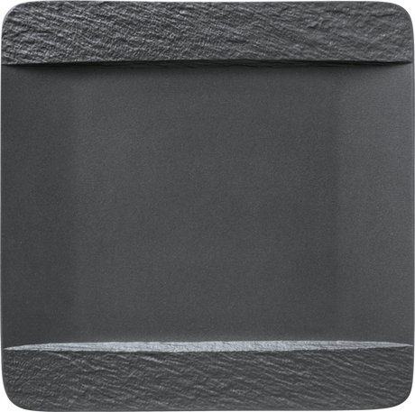 Image - Villeroy & Boch Manufacture Rock Square Dinner Plate, Black/Grey, 28x 28x2cm