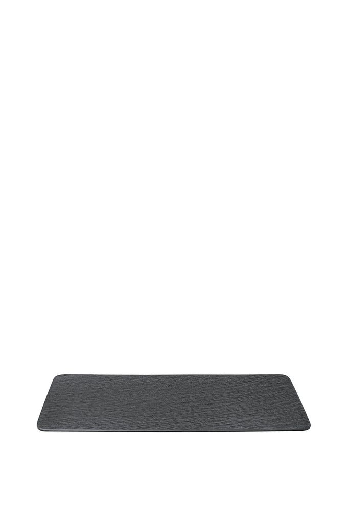 Image - Villeroy & Boch Manufacture Rock Rectangular Serving Plate, Black/Grey, 35x18x1cm