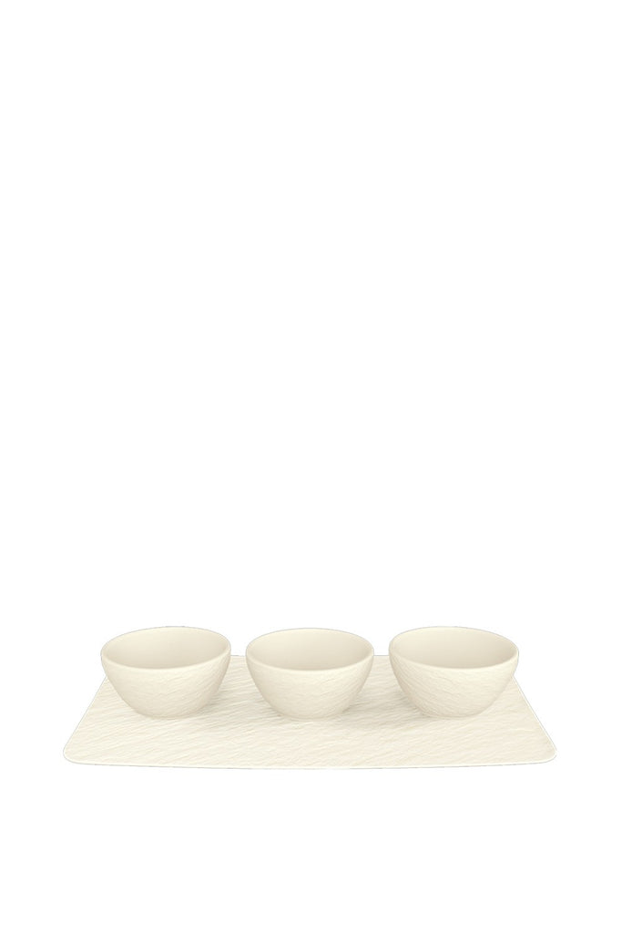 Image - Villeroy & Boch Manufacture Rock Blanc Dip Bowl Set, White, 4 pieces