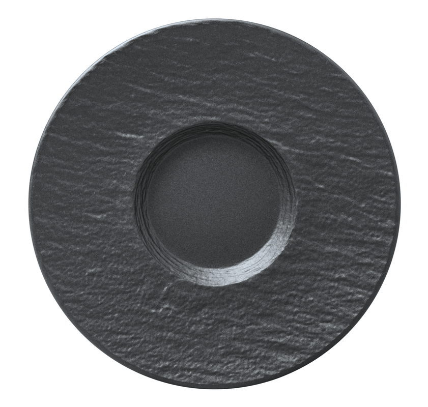 Image - Villeroy & Boch Manufacture Rock Saucer, Black/Grey, 15.5x15.5x2cm