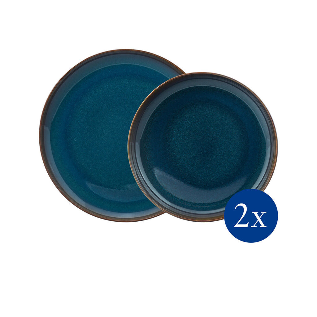 Image - Villeroy & Boch Crafted Denim Dinner Set, Blue, 4 pieces