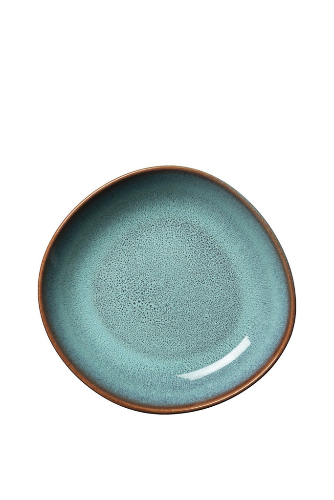 Image - Villeroy & Boch Lave Glacé Small Flat Bowl, Turquoise, 22x21x4.2cm