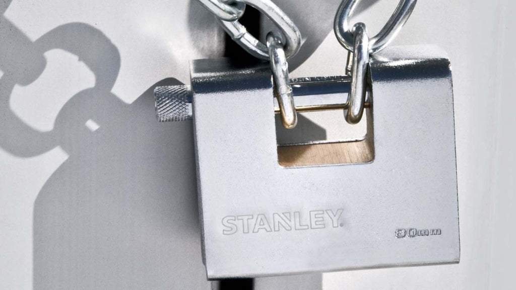 Image - Stanley Solid Brass Armored Padlock, 80mm