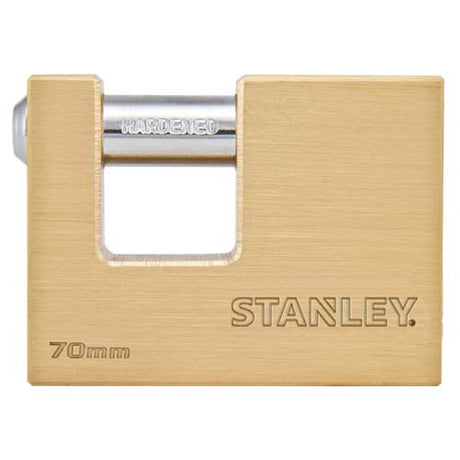 Image - Stanley Solid Brass Bayonette Padlock, 70mm