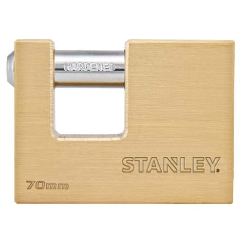Image - Stanley Solid Brass Bayonette Padlock, 70mm