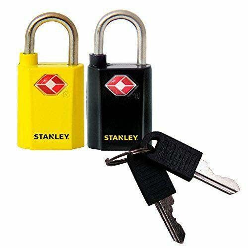 Image - Stanley Multipack TSA 2 Key Padlock, 20mm, Yellow/Black