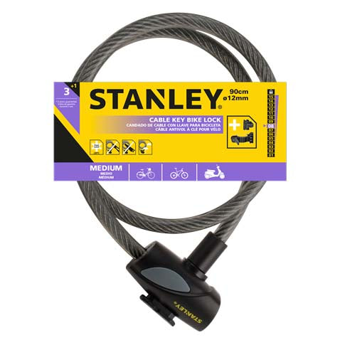 Image - Stanley Bike Lock Cable Key, 12 x 900mm