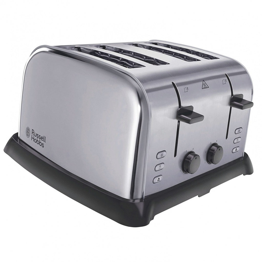 Image - Russel Hobbs 4 Slice wide Slot Toaster, Silver