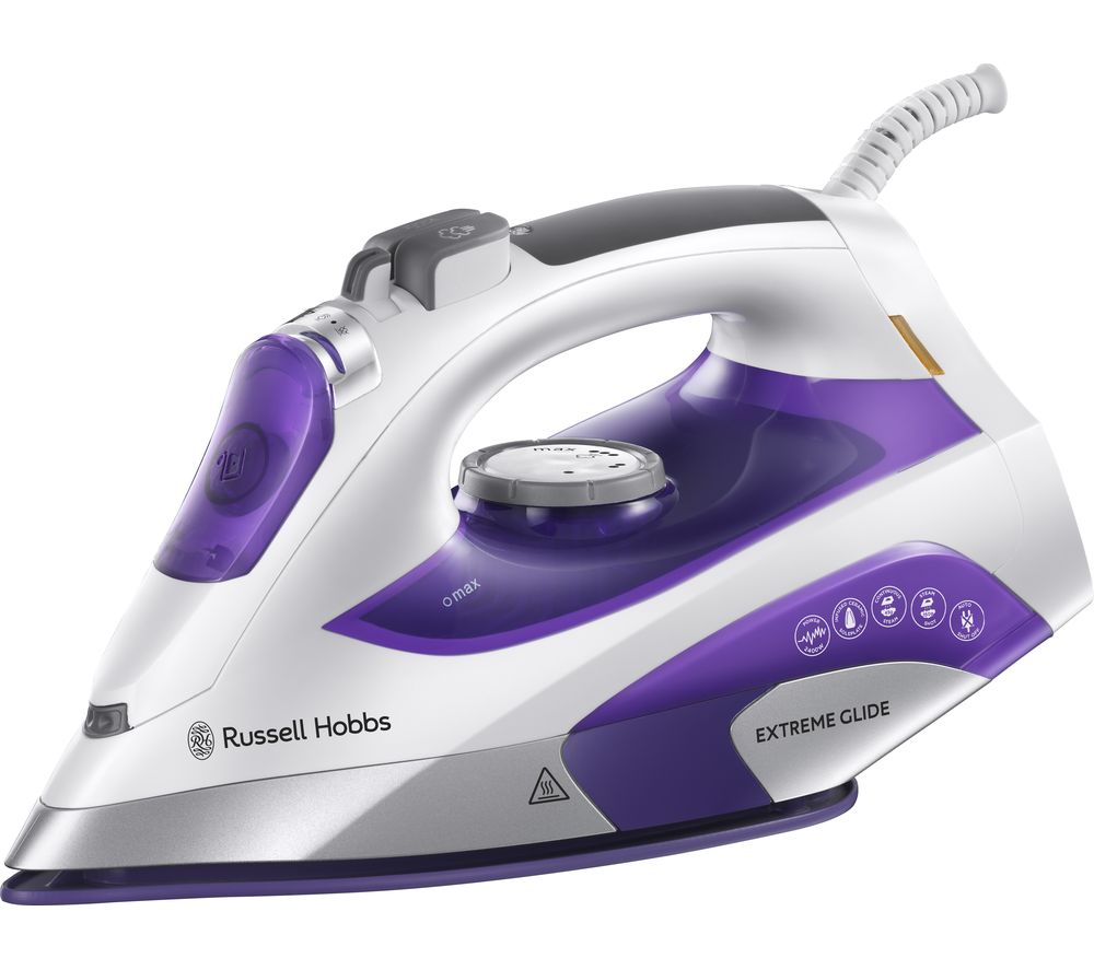 Image - Russell Hobbs Extreme Glide Iron 21530, 2400 W, White and Purple