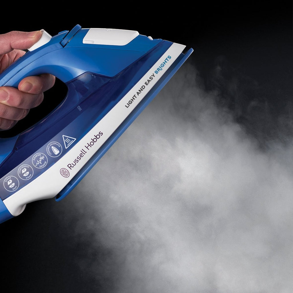 Image - Russell Hobbs Light and Easy Brights Steam Iron, Vertical Steam, 2400Watts, Sapphire (24830)