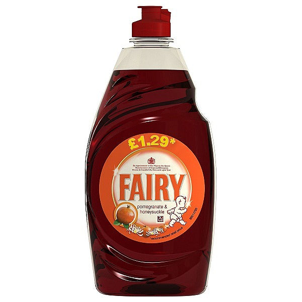 Image - Fairy Clean and Fresh Washing Up Liquid, 433ml, Pomegranate And Honeysuckle