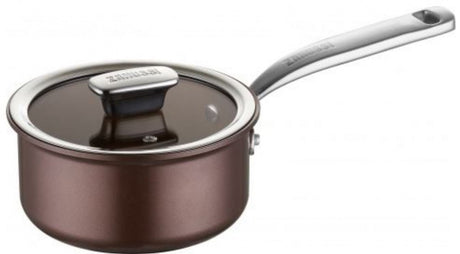 Image - Zanussi Siena Non-Stick Aluminium Saucepan with Glass Lid, 20cm
