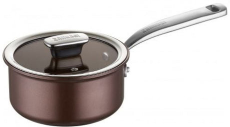 Image - Zanussi Siena Non-Stick Aluminium Saucepan with Glass Lid, 16cm