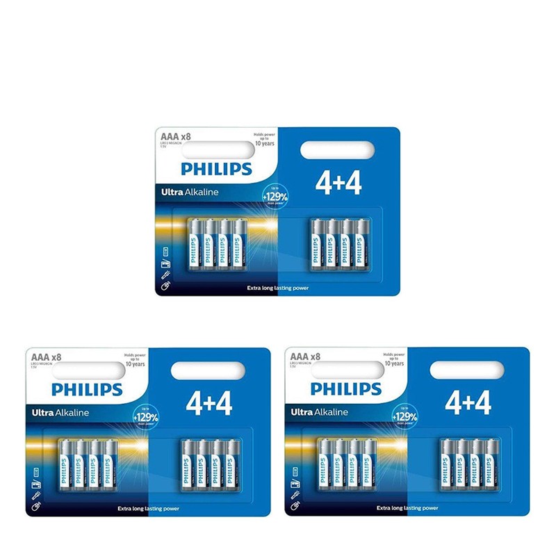 Image - Philips AAA Ultra Alkaline Batteries, Bundle of 24pcs