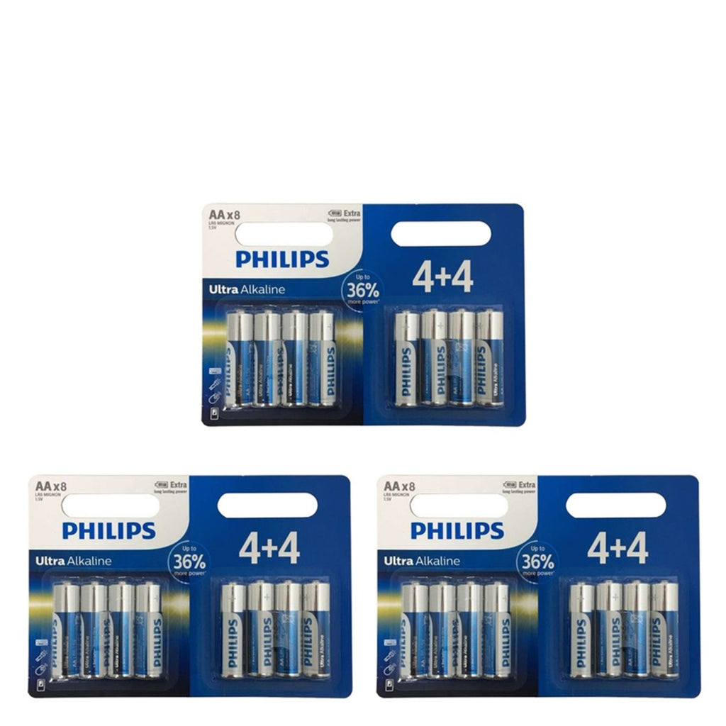 Image - Philips AA Ultra Alkaline Batteries, Bundle of 24pcs