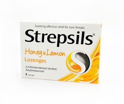 Image - Strepsils Amylmetacresol Lozenges, 8pcs, Honey and Lemon Flavour