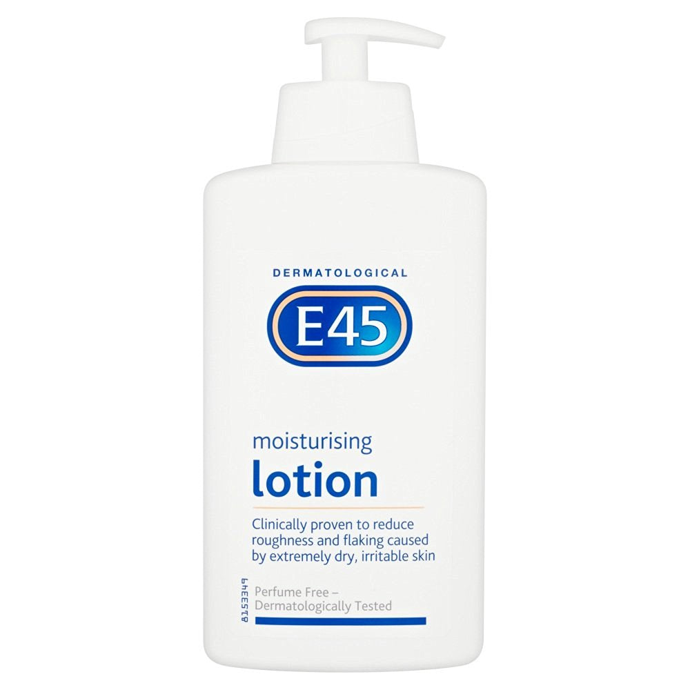 Image - E45 Dermatological Moisturising Lotion, 500ml, White
