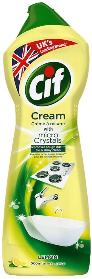 Image - Cif Cream with Microparticles Cleaners, 500ml, Lemon Scent